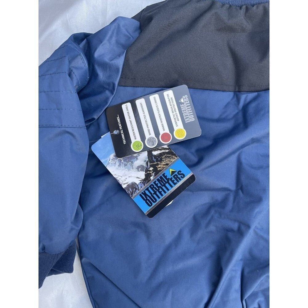 IXTREME Boy's Flight Bomber Jacket W/Hood Insulated Water Resistant Blue Sz 5 - Picture 6 of 6